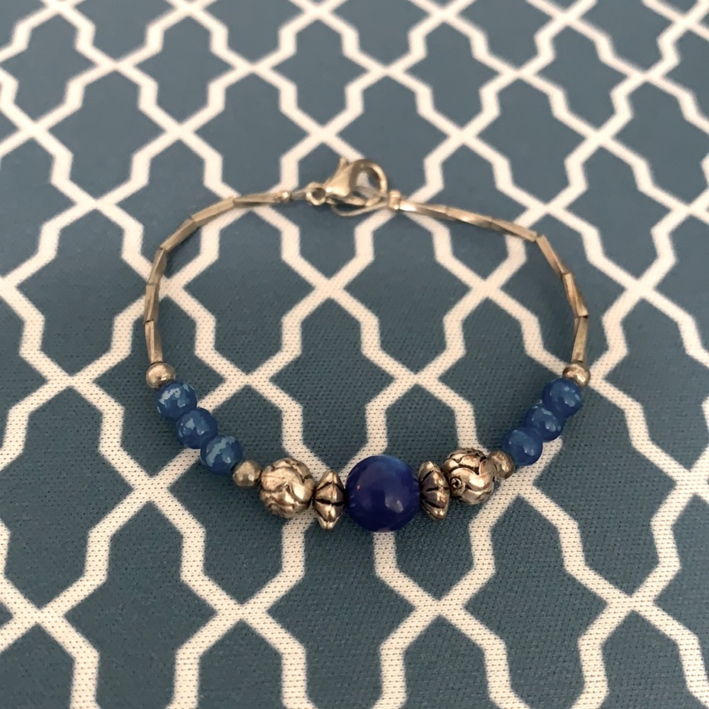 Blue and Silver Bracelet